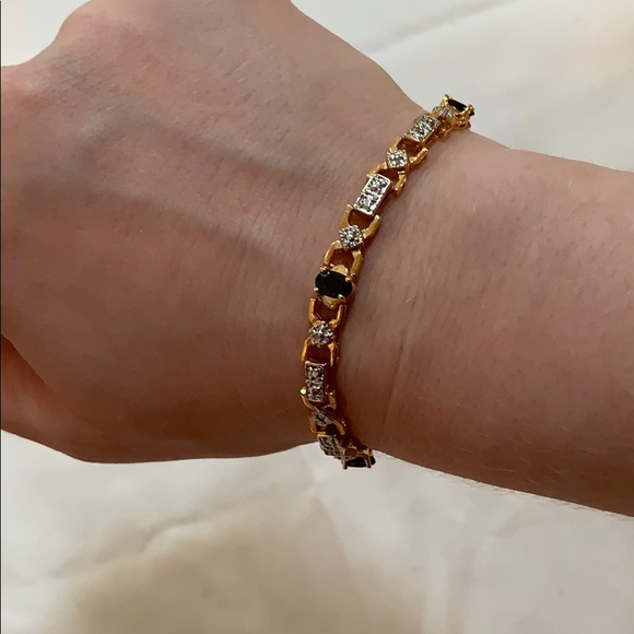 None Jewelry - Gold FAS 925 bracelet with stones